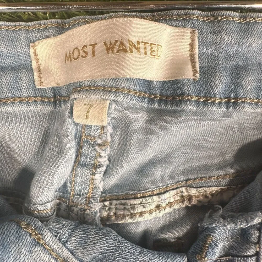 Most Wanted Women’s Blue Jeans Size 7 Denim Mid Rise Casual‎ Pants SKU 0-24